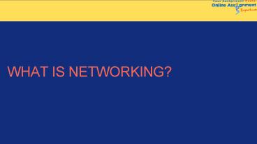 Networking assignment help online