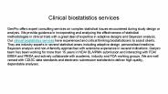 Clinical biostatistics services - Genproresearch