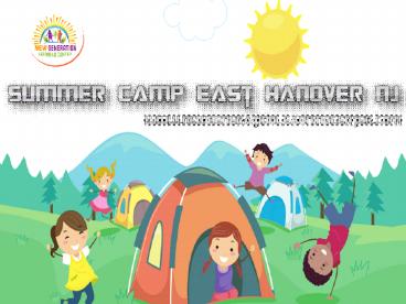 Summer Camp East Hanover NJ