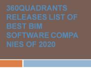 360QUADRANTS RELEASES LIST OF BEST BIM SOFTWARE COMPANIES OF 2020