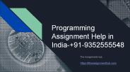 Programming Assignment Help in India-+91-9352555548