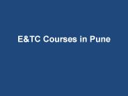 E&TC Courses in Pune