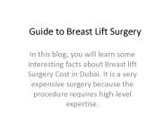 Guide to Breast Lift Surgery