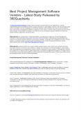 Best Project Management Software Vendors - Latest Study Released by 360Quadrants PowerPoint PPT Presentation