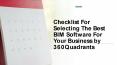 Checklist For Selecting The Best BIM Software For Your Business by 360Quadrants PowerPoint PPT Presentation