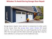 Omaha Garage Door Repair