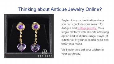 Antique Jewelry