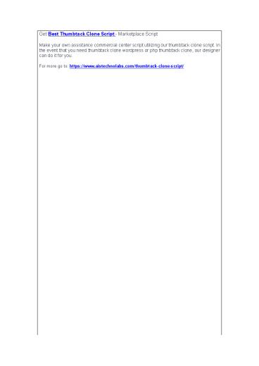 Get Best Thumbtack Clone Script - Marketplace Script