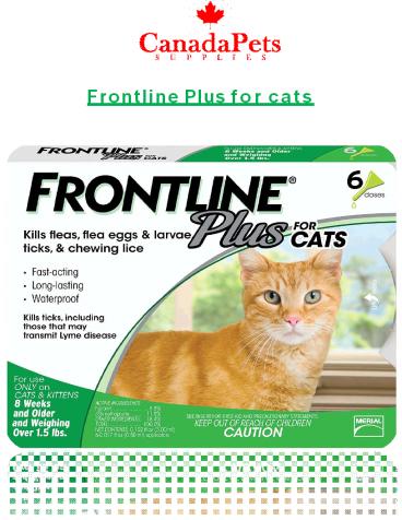 Frontline Plus For Cats - CanadaPetsSupplies - PDF