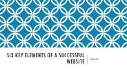 Six key elements of a successful website