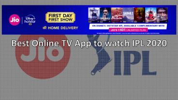 Best Online TV App to watch IPL 2020