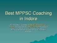 MPPSC Coaching in indore