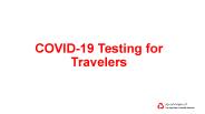 COVID-19 Testing for Travellers