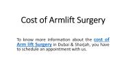 Cost of Armlift Surgery