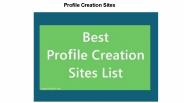 Best Profile Creation Sites