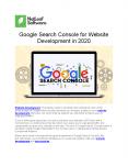 Google Search Console for Website Development in 2020 PowerPoint PPT Presentation