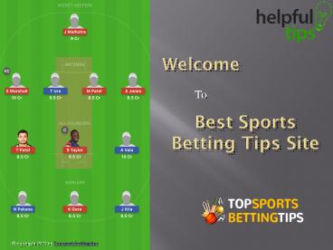 Free and Top sports Betting Tips from Professional Tipsters