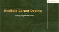 Carpet Dyes and Teach Classes for Everyone PowerPoint PPT Presentation