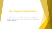 Nine Surprising Uses for Botox