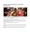 What are the characteristics of a top online gambling site? PowerPoint PPT Presentation