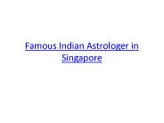 Famous Indian Astrologer in Singapore