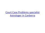 Court Case Problems specialist Astrologer in Canberra