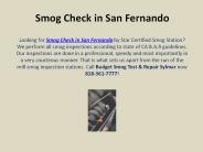 Searching for Smog Check San Fernando