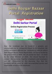 Delhi Rozgar Bazaar Portal  Registration (1)