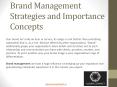 Brand Management Strategies and Importance Concepts PowerPoint PPT Presentation