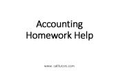 Accounting Homework Help