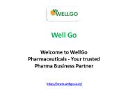 PCD Pharma Manufacturing Companies - Well Go