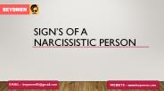 Sign's Of A Narcissistic