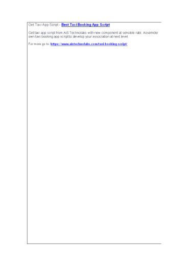 Get Taxi App Script - Best Taxi Booking App Script