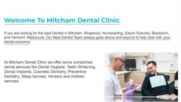 Dental decay treatment mitcham