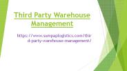Third Party Warehouse Management