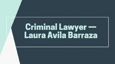 Criminal Lawyer — Laura Avila Barraza