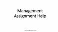 Management Assignment Help PowerPoint PPT Presentation