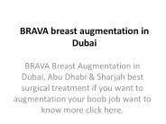 BRAVA breast augmentation in Dubai