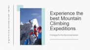 Popular Peaks For Climbing | Mountainering  in India