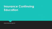 Insurance Continuing Education