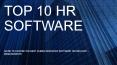 Top 10 HR Software | Best HR Software | Human Resource Software PowerPoint PPT Presentation