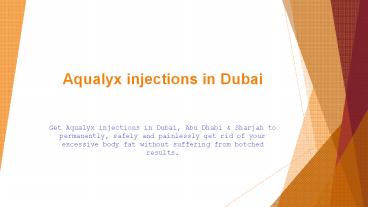 Aqualyx injections in Dubai