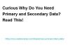 primary and secondary data PowerPoint PPT Presentation