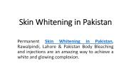 Skin Whitening in Pakistan