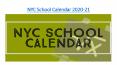 NYC DOE Public School Calendar 2020-21 PowerPoint PPT Presentation