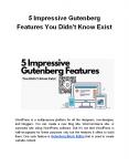 5 Impressive Gutenberg Features You Didn't Know Exist PowerPoint PPT Presentation