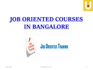 Job Oriented Training in Bangalore