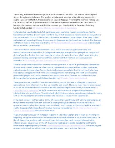 ifb washing machine service center in hyderabad