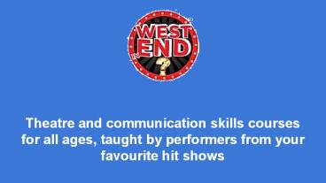 Best Musical Theatre Courses - West End in