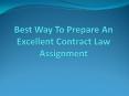 How To Prepare Excellent Contract Law Assignment PowerPoint PPT Presentation